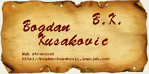 Bogdan Kušaković vizit kartica